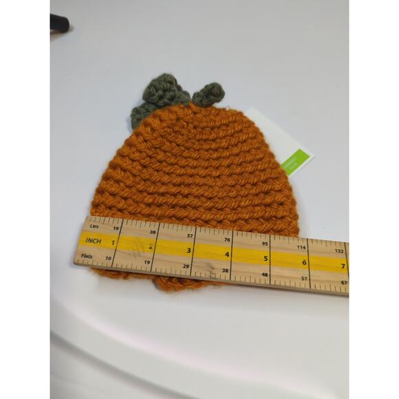 NEW handmade crocheted newborn baby hat yarn pumpkin - Picture 4 of 4